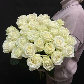 31 шт Белая роза 60см