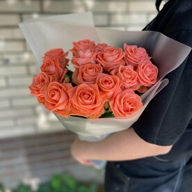 15шт Коралловая роза 50см