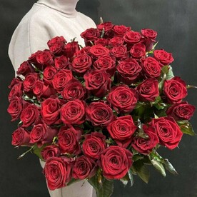 51шт Красная роза 60см