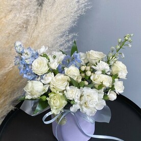 Коробка сборная голубая FT242