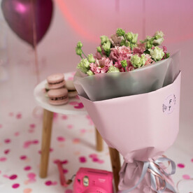 Букет из розовой эустомы FT197