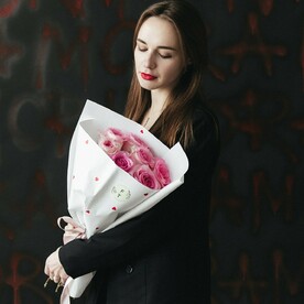 Букет из крупных роз FT052
