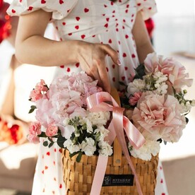 Воздушная корзина с гортензией FT1311