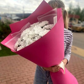 Букет Белых Кустовых Хризантем