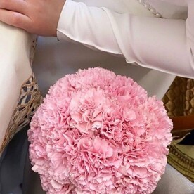 Букет невесты из розовых диантусов