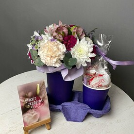 Сет стаканчиков: цветы и конфеты