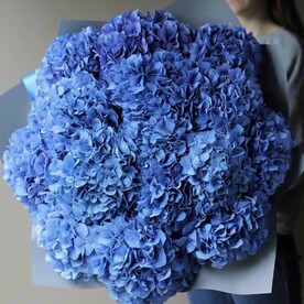 Букет из синих гортензий, красивый букет цветов, шикарный, премиум цветы, гортензия.