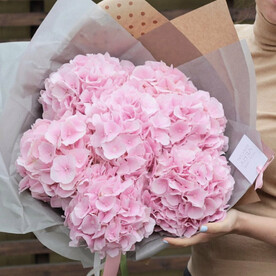 Букет гортензий «Розовое облачко», красивый букет цветов, шикарный, премиум цветы, гортензия.