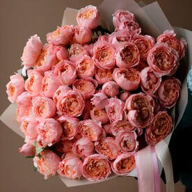 Букет пионовидные кустовые розы «Джульетта», красивый букет цветов, шикарный, премиум цветы, роза.