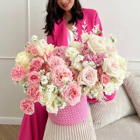 Цветы в корзине "Особенный". Композиция 536