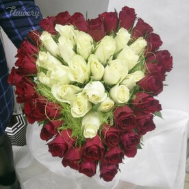 Сердце из роз "Нежность моя"