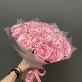 Букет из розовой охары