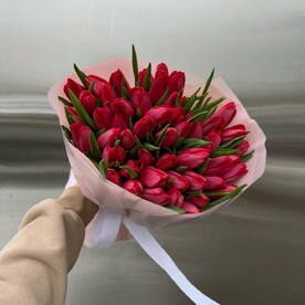 Букет из 49 тюльпанов