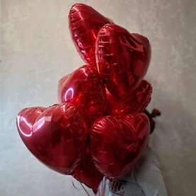 Сет из 7 фольгированных сердец "Влюбленные"