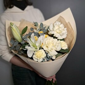 Авторский букет с французскими розами для самой нежной