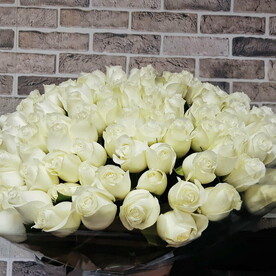 Букет из 101 белой эквадорской розы Proud