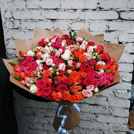 101 кустовая роза микс