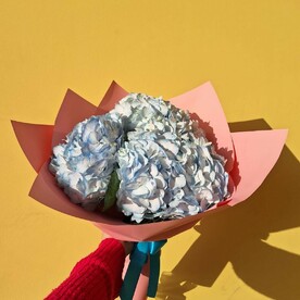 Красивый букет гортензий