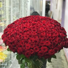 201 красная роза 70см