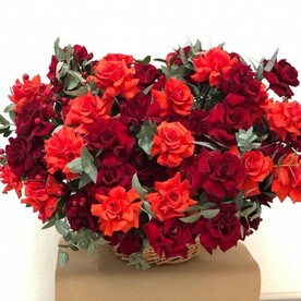 51 французская роза в корзине