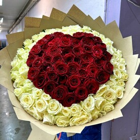 Букет "Сердце роз" из 101 розы