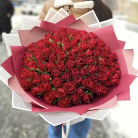 101 бордовая роза Кения