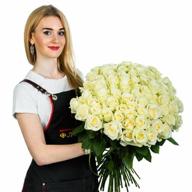 101 белая роза