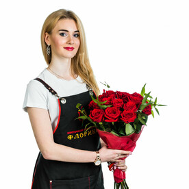 Роза, Зелень, Дизайнерская упаковка