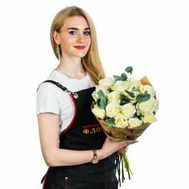 Букет из 15 белых роз