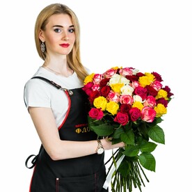 51 роза МИКС