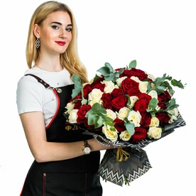 Букет из 101 розы Самой любимой