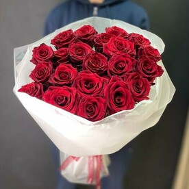 Букет из 21 красной розы Эквадор