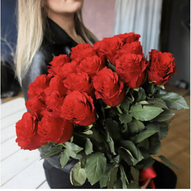 25 роз Эквадор 80 см