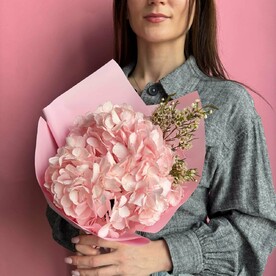 Нежная гортензия в упаковке