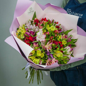 Букет 25 альстромерий микс, арт: 26-1