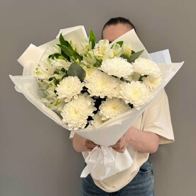 Букет минимализм и эстетика с хризантемой