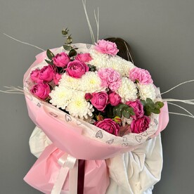 Букет с пионовидной розой «Романтика»