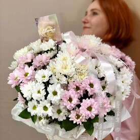 Корзина хризантем