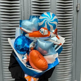 Букет Самолет из шаров №102