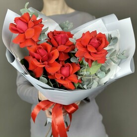 Букет французских роз, 5шт. (М011)
