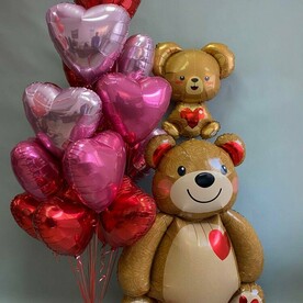 Набор шаров № 148 - с Мишками ( аэродизайн )