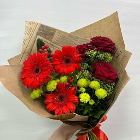 Авторский букет 207 - Красная симфония