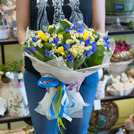 Букет цветов "Цитрусовые ноты"