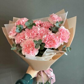 Моно букет из гвоздик