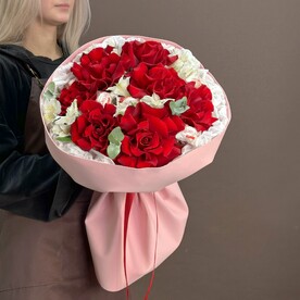 Букет из французских роз и альстромерий "Ты чудо!"