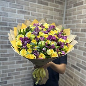 Букет из желтых розы