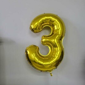 Фольгированная цифра 3