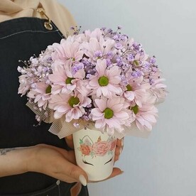 Хризантема в стаканчике