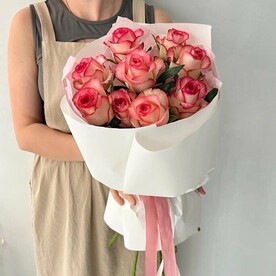 Букет из нежных розовых розочек❤️😍