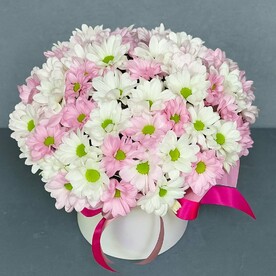 Шляпная коробка с ромашками